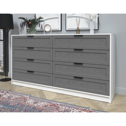 Kомод Тренд КТ-К197 (Белый ЛДСП/ Дуб серый ЛМДФ) Ш1965 В1020 Г451 Kомод Тренд КТ-К197 (Белый ЛДСП/ Дуб серый ЛМДФ) Ш1965 В1020 Г451